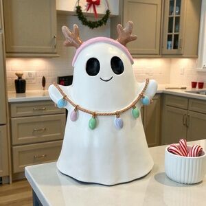 NEW Christmas Ghost with Pastel String Lights - Size 10x8 Large